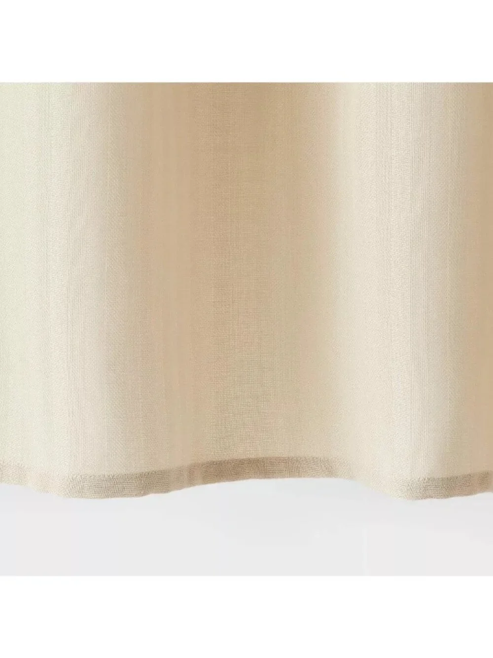 Room Essentials Extra Long Tan Herringbone Poly Fabric Shower Curtain OOS